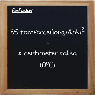 Contoh konversi ton-force(long)/kaki<sup>2</sup> ke centimeter raksa (0<sup>o</sup>C) (LT f/ft<sup>2</sup> ke cmHg)